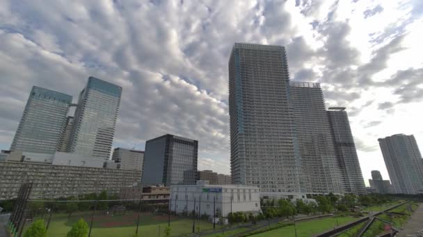 Tokio Hochhaus Apartment Tower Mansion Himmel Und Wolken — Stockvideo