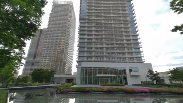 Tokyo High Rise Apartamento Tower Mansion Cielo Nubes — Vídeo de stock