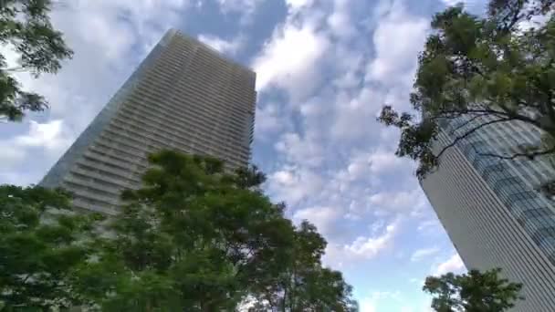 Tokyo High Rise Apartman Tower Mansion Sky Felhők — Stock videók