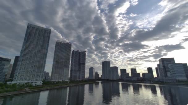 Tokyo High Rise Apartamento Tower Mansion Cielo Nubes — Vídeos de Stock