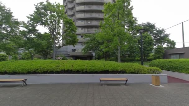 Tokyo Höghus Lägenhet Torn Herrgård Himmel Och Moln — Stockvideo