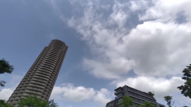 Tokio Hochhaus Apartment Tower Mansion Himmel Und Wolken — Stockvideo