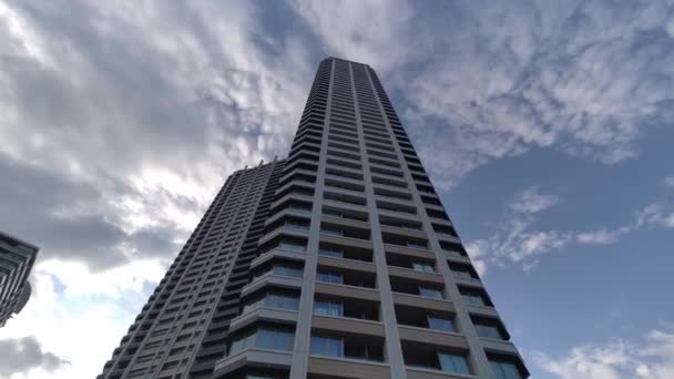 Tokyo High Rise Apartamento Tower Mansion Cielo Nubes — Vídeo de stock