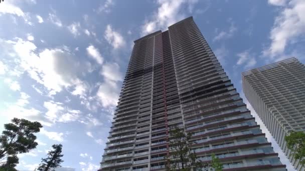 Tokyo High Rise Appartamento Torre Mansion Cielo Nuvole — Video Stock
