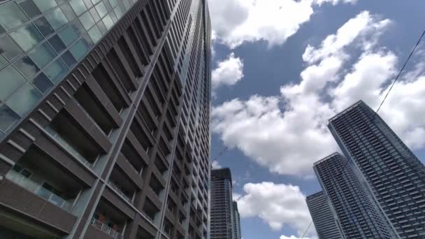 Tokyo High Rise Apartament Tower Mansion Niebo Chmury — Wideo stockowe