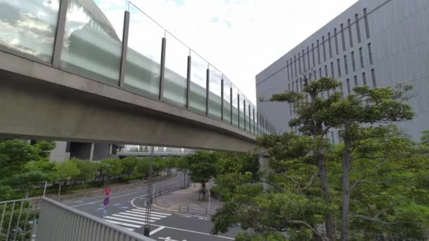 Tokyo Toyosu Plataforma Para Pedestres 2022 — Vídeo de Stock