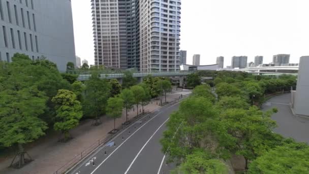 Tokyo Toyosu Plataforma Para Pedestres 2022 — Vídeo de Stock
