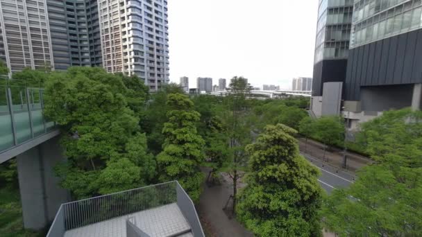 Пешеходная Палуба Токио Тоёсу 2022 — стоковое видео