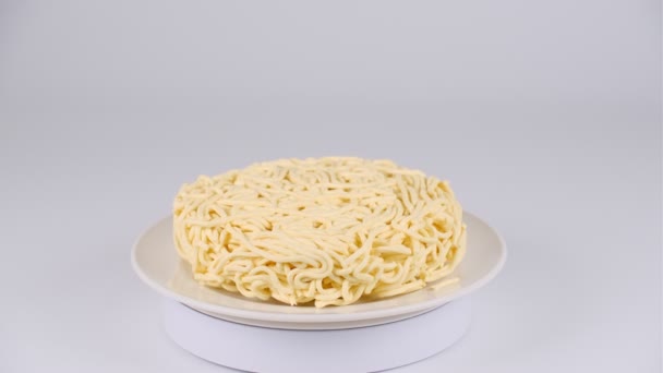 Giapponese Asciugato Istante Tagliatelle Ramen — Video Stock