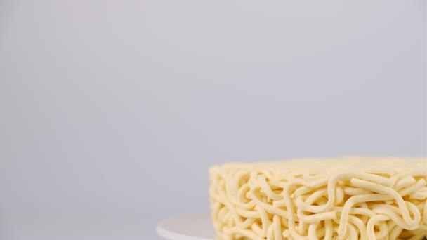 Giapponese Asciugato Istante Tagliatelle Ramen — Video Stock