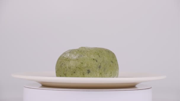 Japonais Nourriture Sucrée Herbe Daifuku — Video