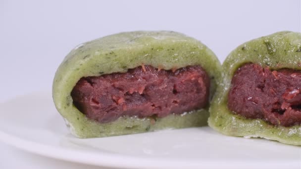 Japonez Dulce Alimente Iarbă Daifuku — Videoclip de stoc