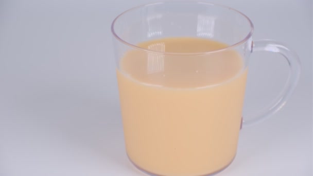Bebida Bactérias Ácido Láctico Clipe Vídeo Curto — Vídeo de Stock