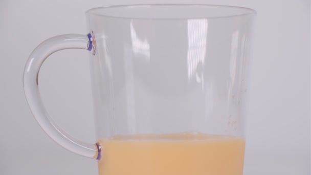 Bebida Bactérias Ácido Láctico Clipe Vídeo Curto — Vídeo de Stock