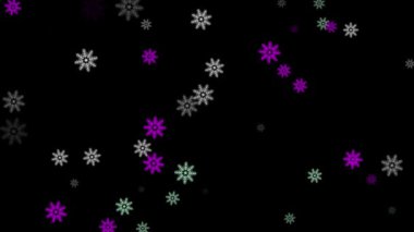 Kar, kış parçacıkları animasyon hareketinin grafiklerini kristalleştirir