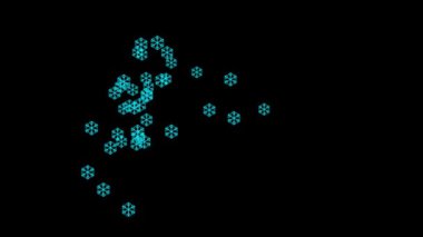 Kar, kış parçacıkları animasyon hareketinin grafiklerini kristalleştirir