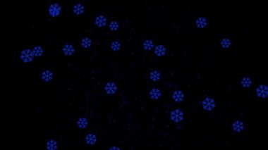 Kar, kış parçacıkları animasyon hareketinin grafiklerini kristalleştirir