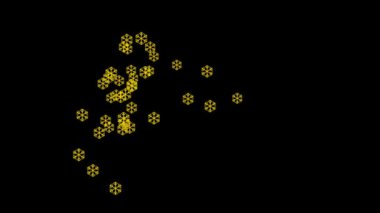 Kar, kış parçacıkları animasyon hareketinin grafiklerini kristalleştirir