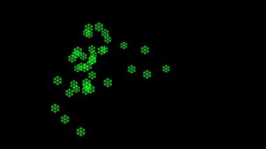 Kar, kış parçacıkları animasyon hareketinin grafiklerini kristalleştirir