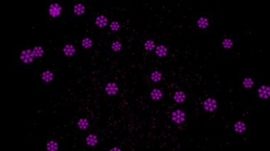 Kar, kış parçacıkları animasyon hareketinin grafiklerini kristalleştirir