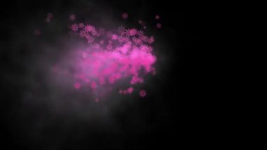 Kar, kış parçacıkları animasyon hareketinin grafiklerini kristalleştirir