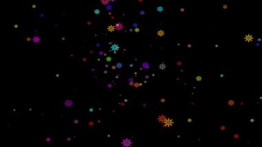 Kar, kış parçacıkları animasyon hareketinin grafiklerini kristalleştirir