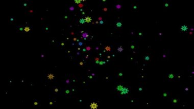 Kar, kış parçacıkları animasyon hareketinin grafiklerini kristalleştirir