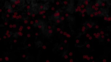 Kar, kış parçacıkları animasyon hareketinin grafiklerini kristalleştirir