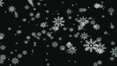 Kar, kış parçacıkları animasyon hareketinin grafiklerini kristalleştirir