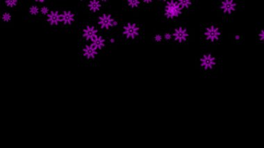 Kar, kış parçacıkları animasyon hareketinin grafiklerini kristalleştirir