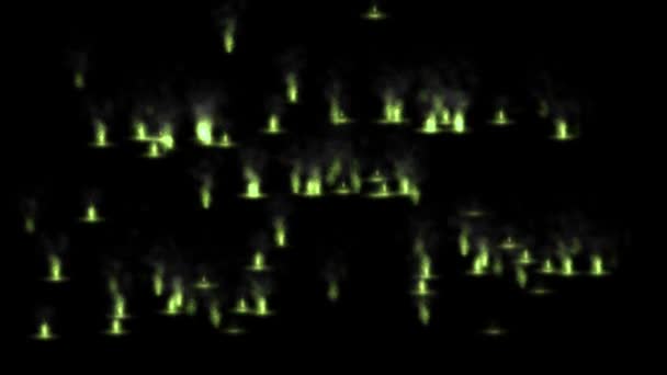 Flamfärg Partikel Animation Rörelse Grafik — Stockvideo