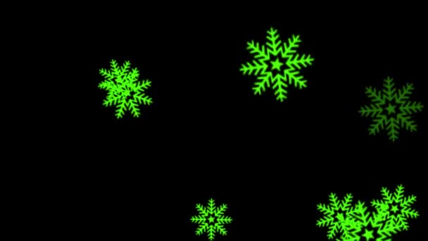 Cristales Nieve Partículas Invierno Animación Gráficos Movimiento — Vídeos de Stock