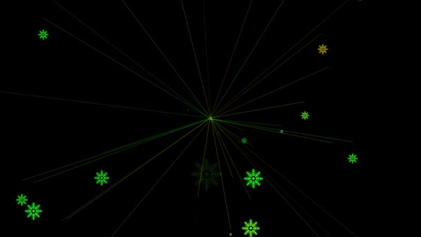 Snökristaller Vinterpartiklar Animation Rörelse Grafik — Stockvideo
