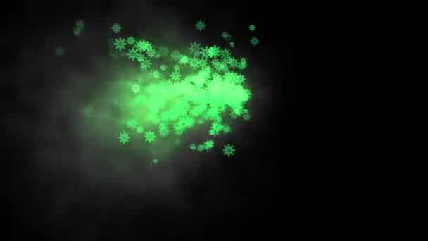 Cristalli Neve Particelle Invernali Animazione Grafica Movimento — Video Stock