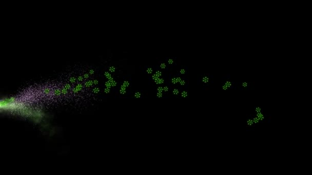 Kristal Salju Partikel Musim Dingin Animasi Grafis Gerak — Stok Video