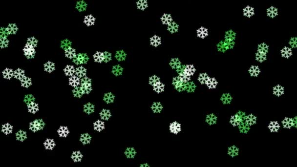 Śnieg Kryształy Zima Cząstki Animacja Ruch Grafika — Wideo stockowe