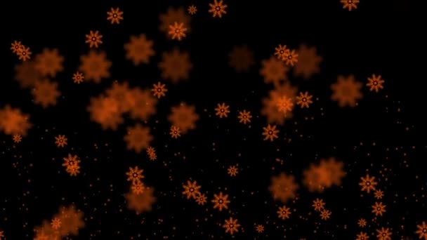 Cristaux Neige Hiver Particules Animation Mouvement Graphiques — Video