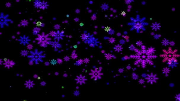 冰晶冬日粒子动画动画图形 — 图库视频影像