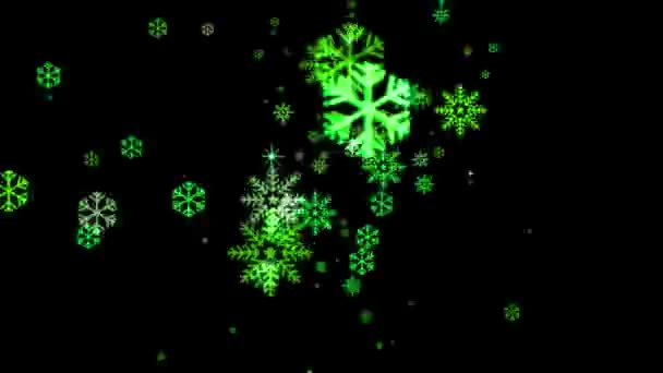 Cristalli Neve Particelle Invernali Animazione Grafica Movimento — Video Stock