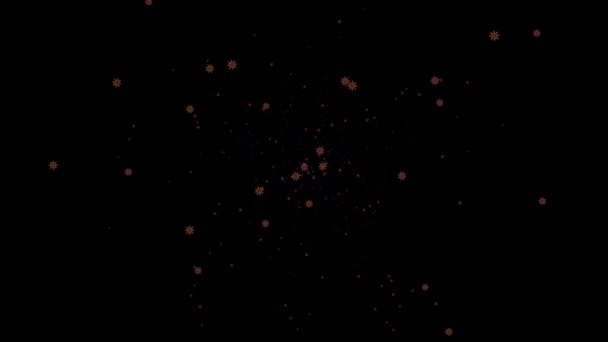 Sníh Krystaly Zimní Částice Animace Pohybu Grafiky — Stock video