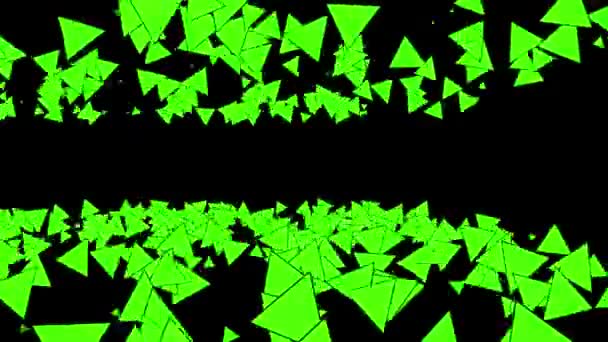 Triangle Figur Partikelanimation Bewegungsgrafik — Stockvideo