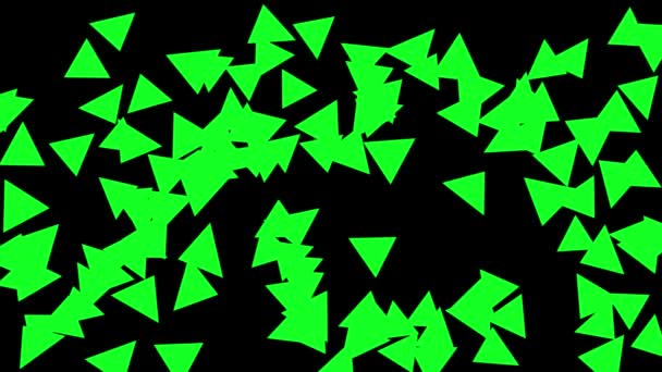 Triangel Figur Partikel Animation Rörelse Grafik — Stockvideo