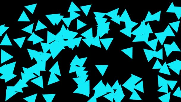 Triangle Figure Particle Animation Motion Graphics — Stock Video