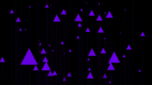 Трикутник Фігура Графіка Руху Частинок Анімації — стокове відео