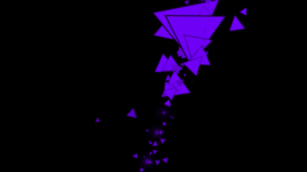 Triangle Figure Particle Animation Motion Graphics — Stock Video