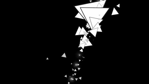 Figura Triangular Animación Partículas Gráficos Movimiento — Vídeo de stock