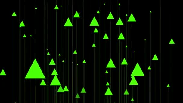 Gráficos Movimento Animação Partículas Figura Triângulo — Vídeo de Stock