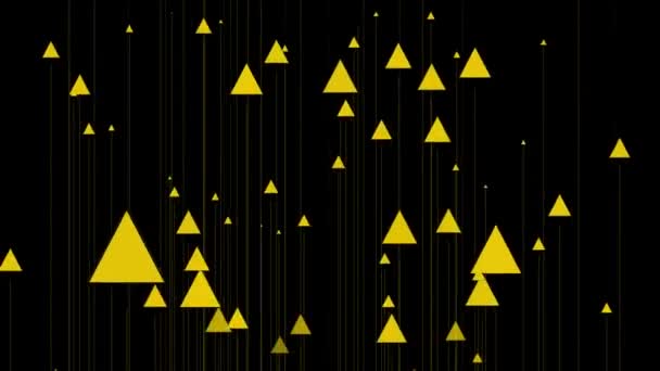 三角形の図粒子アニメーションモーショングラフィックス — ストック動画