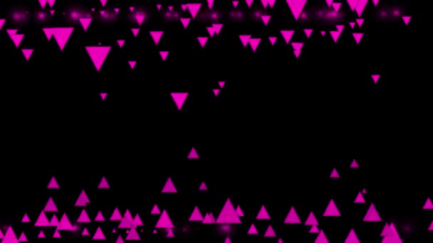Gráficos Movimento Animação Partículas Figura Triângulo — Vídeo de Stock