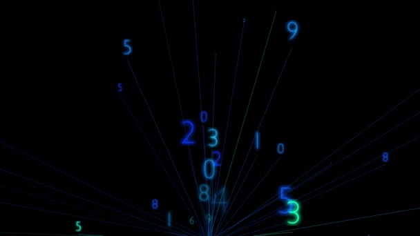 Grafica Cyber Motion Digitale Particelle Numeriche — Video Stock